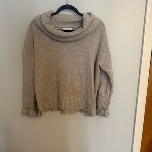 Rachel Zoe Light Gray 2 Ply Cashmere Turtle Neck Sweater Large